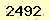 請輸入此驗證碼 : 2492