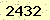 請輸入此驗證碼 : 2432