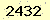 請輸入此驗證碼 : 2432