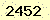 請輸入此驗證碼 : 2452