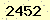 請輸入此驗證碼 : 2452