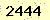 請輸入此驗證碼 : 2444