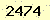 請輸入此驗證碼 : 2474