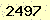 請輸入此驗證碼 : 2497