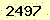 請輸入此驗證碼 : 2497