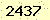 請輸入此驗證碼 : 2437