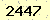 請輸入此驗證碼 : 2447