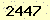 請輸入此驗證碼 : 2447