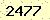 請輸入此驗證碼 : 2477
