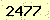 請輸入此驗證碼 : 2477