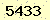 請輸入此驗證碼 : 5433