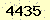 請輸入此驗證碼 : 4435
