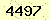 請輸入此驗證碼 : 4497