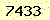 請輸入此驗證碼 : 7433