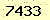 請輸入此驗證碼 : 7433