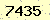 請輸入此驗證碼 : 7435