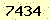 請輸入此驗證碼 : 7434