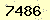 請輸入此驗證碼 : 7486