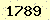 請輸入此驗證碼 : 1789