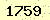 請輸入此驗證碼 : 1759