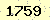 請輸入此驗證碼 : 1759