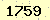 請輸入此驗證碼 : 1759