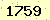 請輸入此驗證碼 : 1759