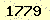 請輸入此驗證碼 : 1779