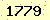請輸入此驗證碼 : 1779