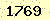 請輸入此驗證碼 : 1769