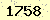 請輸入此驗證碼 : 1758