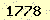 請輸入此驗證碼 : 1778