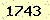 請輸入此驗證碼 : 1743