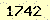 請輸入此驗證碼 : 1742