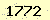 請輸入此驗證碼 : 1772