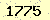 請輸入此驗證碼 : 1775