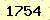 請輸入此驗證碼 : 1754
