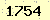 請輸入此驗證碼 : 1754