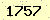 請輸入此驗證碼 : 1757
