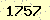 請輸入此驗證碼 : 1757