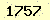 請輸入此驗證碼 : 1757