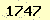 請輸入此驗證碼 : 1747
