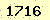 請輸入此驗證碼 : 1716