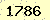 請輸入此驗證碼 : 1786