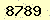 請輸入此驗證碼 : 8789