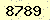 請輸入此驗證碼 : 8789