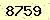 請輸入此驗證碼 : 8759