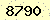 請輸入此驗證碼 : 8790