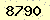 請輸入此驗證碼 : 8790