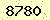 請輸入此驗證碼 : 8780